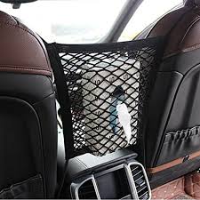 Pet Set Barrier Net Storage Mesh Universal 2 Layer Car Seat Cargo Net Hook Pouch Holder Stretchable Back Seat Pet Do Elastic Car Car Storage Car Seat Organizer