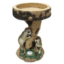 Owl Bird Bath With Solar Light Kingfisher Meerkat Garden Bird Bath With Solar Led Light Ornament Garden Patio Garden Ornaments Bird Baths F Bird Bath Garden Bird Bath Solar Led Lights