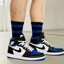 Check spelling or type a new query. Air Jordan 1 Crew Socks Black With Royal Blue Stripes For Nike Aj1 R Slickies