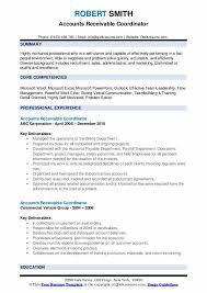 Use professionally written and formatted resume samples that will get you the job you want. Accounts Receivable Coordinator Resume Samples Qwikresume