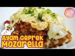 Resep Ayam Geprek Mozarella Youtube Resep Ayam Resep Makanan Dan Minuman
