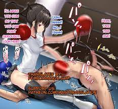 1boy 1girls big black socks blood bloomers blue boxing gloves  blue gloves boxing boxing gloves boxing ring breasts clothed female nude  male cum doskoinpo eyebrows facesitting female femdom gloves