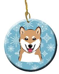 Carolines Treasures Bb1659co1 Snowflake Shiba Inu Ceramic