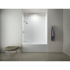Kohler Choreograph 60 In X 32 In X 72 In 5 Piece Easy Up Adhesive Alcove Wall Surround Kit In White K 97618 0 Shower Wall Kits Shower Wall Shower Surround
