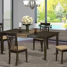 Set (dining table, 6 upholstered side chairs & 2 upholstered arm chairs), created for macy's. Heca5 Cap C 5 Pc Formal Dining Room Set Dinette Table Featuring Leaf And 4 Dining Chairs East West Furniture