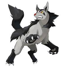 Black And Grey Wolf Pokemon Mightyena 262 Dog Pokemon Pokemon Drawings Anime