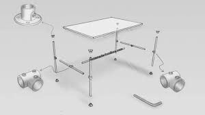 To make metal pipe legs for table. Metal Table Frame Scaffolding Furniture For Kitchen Tables And Dining Table