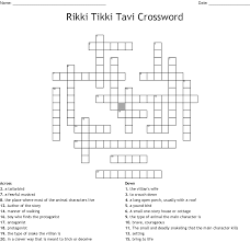 Rikki Tikki Tavi Word Search Wordmint