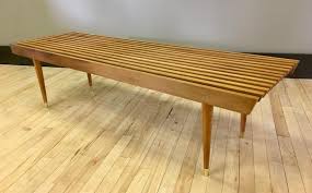 Only 1 available and it's in 3 people's basket. Wood Slat Coffee Table Bench Danish Modern Sweet Modern Mcm Sofas Chairs Tables Credenzas Sweet Modern Akron Oh
