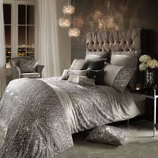 Black And Silver Bedding And Curtains Kylie Minogue Bedding Esta Silver Grey Duvet Quilt Cover Cushion Or Throw Silver Bedroom Luxurious Bedrooms Bed Linens Luxury