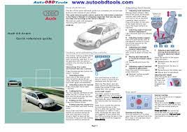 Audi A4 Quick Reference Guide Diagram User Manual