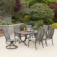 Montgomery 7 Piece Sling Dining Set Patio Set Patio Outdoor Dining Furniture
