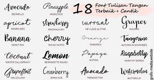 Check spelling or type a new query. 18 Font Tulisan Tangan Yang Keren Untuk Desain Grafis Media