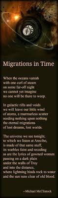 Poem Migrations In Time By Michael Mcclintock Reincarnation Past Lives Human Evolution Poetry Poems Words
