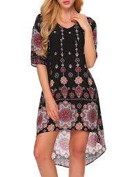Women S Summer Sundress Birthday Beach Fit And Flare Dress Black Xxl C1182id3yok Best Casual Dresses Fit And Flare Dress Beachwear For Women