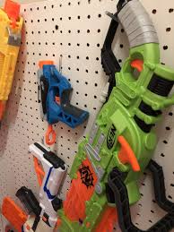 Here are some amazing nerf gun storage solutions including an easy nerf gun peg board hack. Make Your Own Easy Diy Nerf Gun Wall