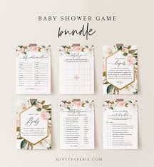 Poster board, post it notes. Baby Shower Game Bundle Magnolia Cotton Editable Templates Personalize Questions Instant Download Printable Templett 015bbgb
