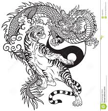 Black And White Japanese Tiger Tattoo Designs Illustration About Chinese Dragon Versus Tiger Black And White Tattoo Vector Illustration Inclu Dragon Tattoo Images Dragon Tiger Tattoo Japanese Tiger Tattoo