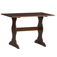 How to build breakfast nook bench kitchen nook storage benches. Linon Chelsea Wood Nook Dining Table In Walnut 90368wal 01 Kd U