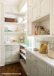Two Tone Kitchen Pantry With Cream White And Gray Cabinets Kitchen Design Kitchen Renovation Two Tone Kitchen Cabinets
