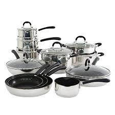 Deik Batteries De Cuisine En Acier Inoxydable Marmites A Induction Avec Couvercle Couvercle En Verre Batterie De Cuisine Cuisine En Acier Inoxydable Marmite