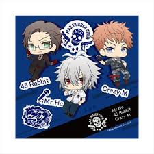 They can be found at the pendant on samatoki's necklace, on jyuto's collar pins and tie clip, and as pins on rio's uniform pockets. Hypnosismic Division Rap Battle Microfiber Puni Chara Mad Trigger Crew Anime Toy Hobbysearch Anime Goods Store