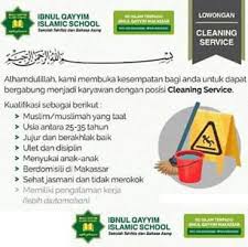 Info loker cleaning service ambon terbaru januari 2021. Lowongan Kerja Cleaning Service Ibnul Qayyim Islamic School Makassar Mei 2021 Karer Id