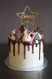 Cake Topper For Babies Cake Decoration Please Send Your Etsy Christmas Cake Xmas Cake Drip Cakes