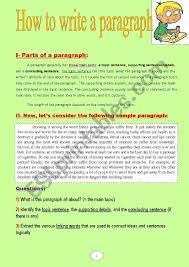 How To Write A Paragraph A Tasksheet With Two Nice Sample Paragraphs Esl Worksheet By Zahmonino Paragraph Writing Topics Paragraph Writing Writing Rubric
