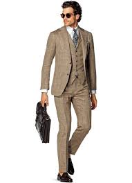 Light Brown Plaid Men Suit Mens Suits Brown Suits Suitsupply