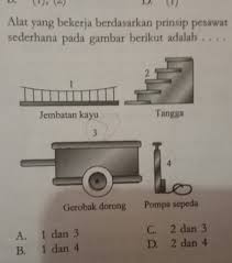 Jika beberapa pesawat sederhana digabungkan, maka akan membentuk pesawat rumit seperti sepeda, mesin cuci, mobil, dan masih banyak lagi. Alat Yang Berdasarkan Prinsip Pesawat Sederhana Pada Gambar Diatas Adalah Brainly Co Id