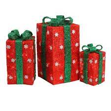 Explore a wide range of the best gift boxes on aliexpress to find one that suits you! Northlight Set Of 3 Red And Green Lighted Gift Boxes With Bows Outdoor Christmas Decorations 18 Target