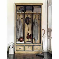 Meuble D Entree Avec 6 Pateres En Manguier Massif L 120 Cm Naturaliste Mobili Ingresso Mobili Ingresso Rustici Ingresso Rustico
