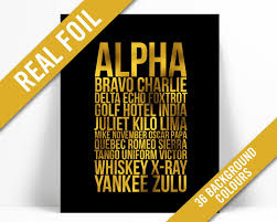 These airplane prints are perfect for decorating your little. Alpha Bravo Charlie Gold Foil Art Print Phonetic Alphabet Etsy Gold Foil Art Print Foil Art Gold Foil Art