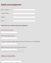 Fiszkoteka, your checked indonesian english dictionary! Registration Form English Learning Programs Form Template Jotform