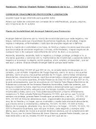 Embajador de dios padre, mensajero de la esperanza, santo ángel del señor, sé tú el arcángel san gabriel, embajador de dios padre, no demores en llevar mi ruego ante su sagrada presencia, yo (di tu coronavirus: 2018 01 04 Oraciones Varias De Proteccion Y Liberacion San Miguel Y Otros Docx Miguel Arcangel Amor