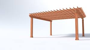 A pergola that is attached to your house can be a great addition; 20x20 Garden Pergola Kit 4x Beams With 8x8 Posts Pergolas Sequoia Outdoor Supply