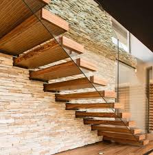 Find interior railings & stair parts at lowe's today. China Interior Stairs Designs With Timber Tread And Glass Balustrade China Staircase House Design Staircase