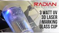 3 Watt UV 3D Galvo Laser Marking on Glass Cup