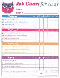 job chart for kids 6 month supply chore chart kids job