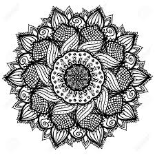 Round outline mandala for coloring page. Beautiful Abstract Black Mandala Isolated On White Background Royalty Free Cliparts Vectors And Stock Illustration Image 127621045