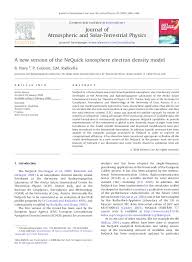 The genesis and evolution of the nequick model is reviewed from the initial ionospheric. Pdf A New Version Of The Nequick Ionosphere Electron Density Model P Coisson Academia Edu