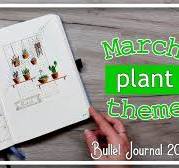 🪴 March 2024 Bullet Journal Set up | PLANT THEME | Monthly cover | Weekly  spread | Planner