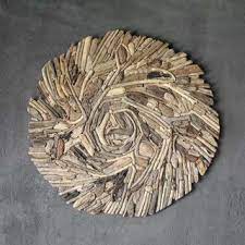 Driftwood Wall Art Circle Blaxsand Driftwood Wall Art Driftwood Art Stone Wall Art
