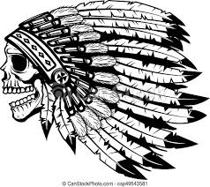 A background on native american headdress. Skull In Native American Indian Chief Headdress Design Element For Poster T Shirt Vector Illustration Canstock