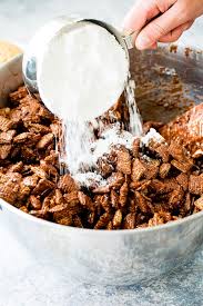 The best puppy chow recipe! Chex Puppy Chow Muddy Buddies Mix Oh Sweet Basil