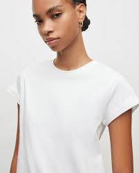 ALLSAINTS Anna Short Sleeve Mini Dress in Optic White