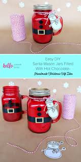 Browse through this list of unique christmas gifts to find something that'll surprise and delight him. Easy Diy Santa Mason Jars Filled With Hot Chocolate Handmade Christmas Gift Idea Hello Creative Family