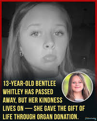 The community at Knox Doss Middle School at Drakes Creek is heartbroken  after 13-year-old Bentlee Whitley recently passed away following a very  serious ATV accident. The accident caused a severe brain injury,