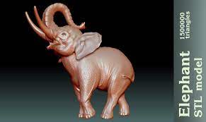 3d Model Stl Elephant Print Models 3d Model Elephant